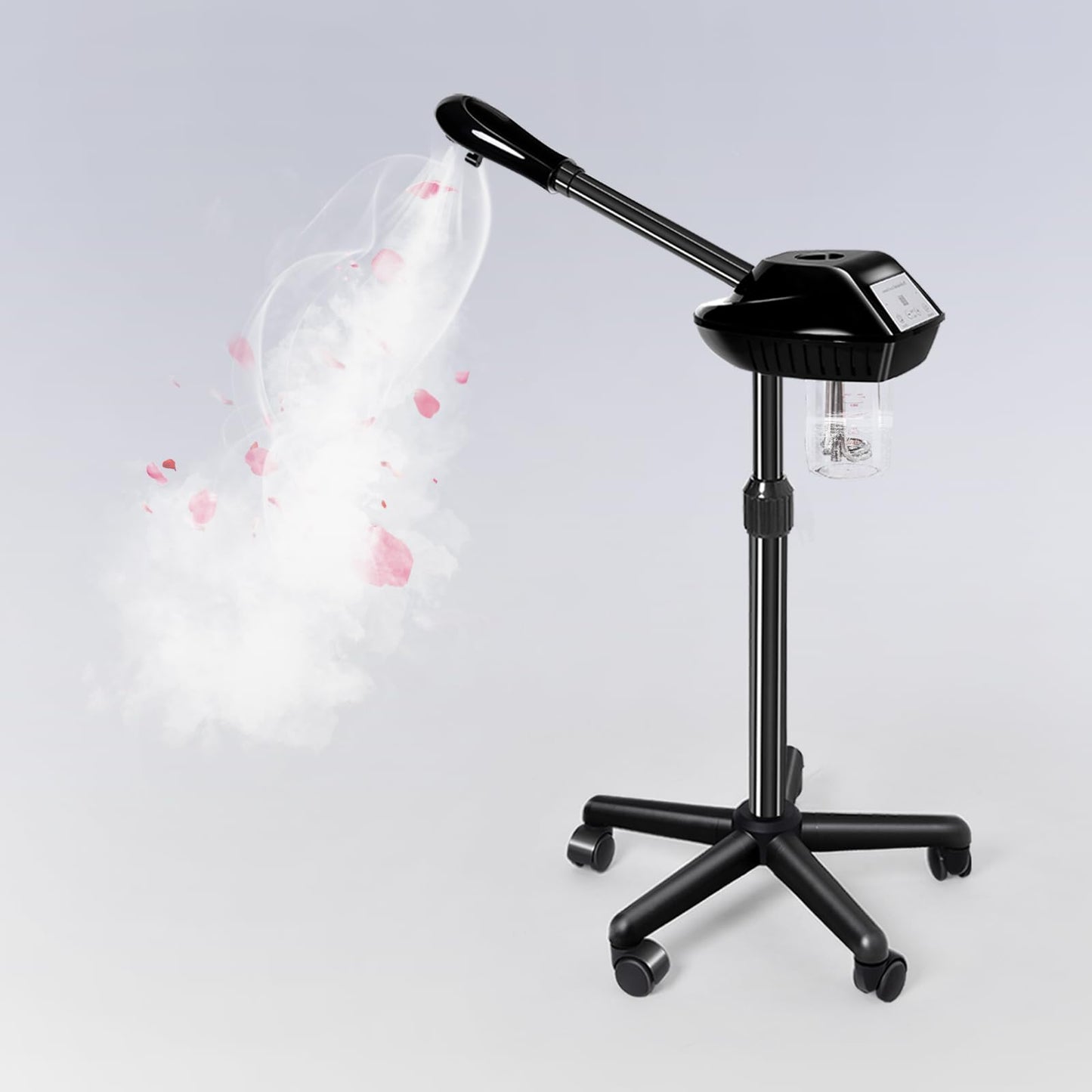 Retain time Professional Face Steamer, Facial Steamer on on Wheels with More Steam, Adjustable Height for Face Steamer Suitable for Personal and Professional Personal Care Places.