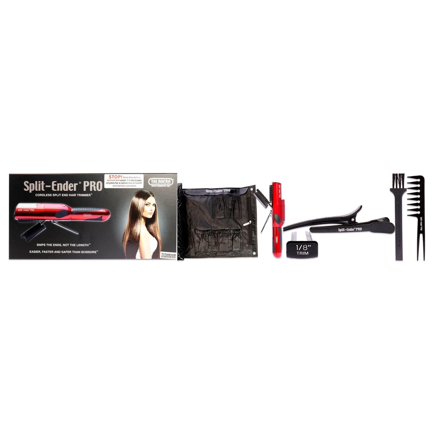 Split-Ender Pro Cordless Hair Trimmer - Metallic Red by Split Ender for Women - 1 Pc Hair Trimmer