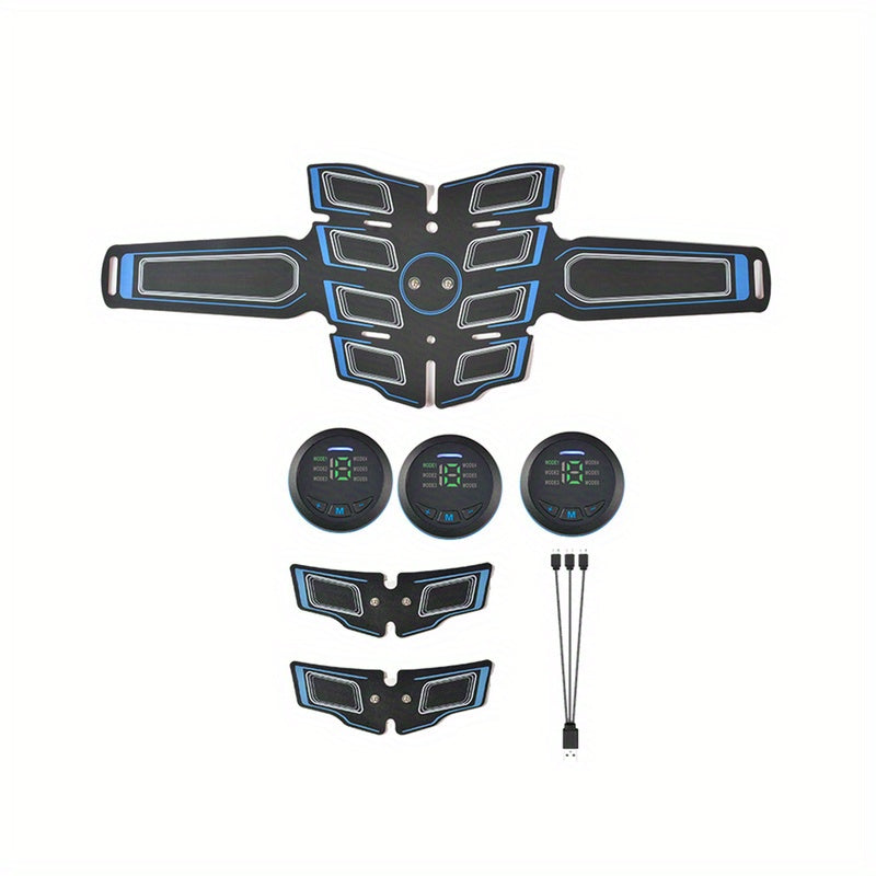 Rechargeable Abdominal Muscle Toning Trainer Practice Eight-pack ABS Strengthen EMS Simulates Biological Micro-current Stimulation