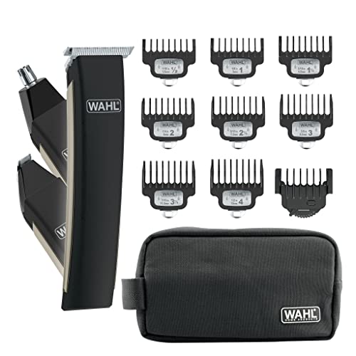 Wahl USA Rechargeable Lithium Ion 2.0 Beard Trimmer for Men - Facial Hair Trimmer with Precision T Blade for Grooming, Detailing Head, Light Touch Ups, Ear Nose & Eyebrow Model 9886-300