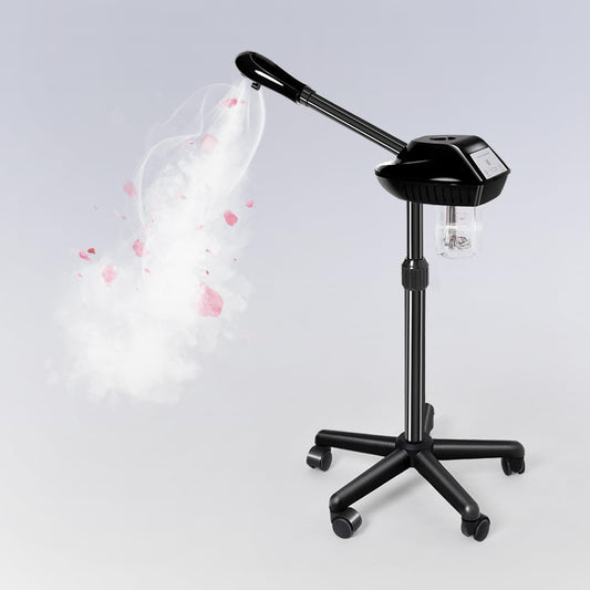 Retain time Professional Face Steamer, Facial Steamer on on Wheels with More Steam, Adjustable Height for Face Steamer Suitable for Personal and Professional Personal Care Places.