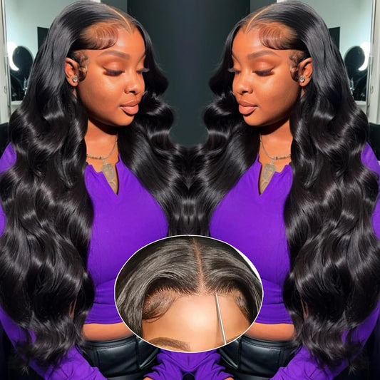 fornder 28 Inch 5x5 Wear and Go Glueless Wigs Human Hair Pre Plucked Pre Cut 5x5 HD Lace Closure Wigs Human Hair 180% Density Body Wave Lace Front Wigs Human Hair for Women Lace Front Wigs Human Hair