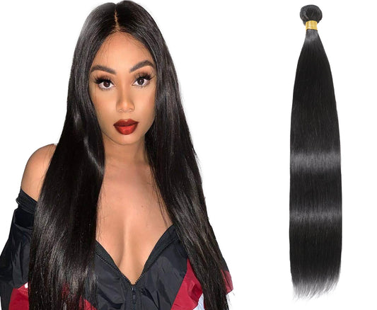 Remy Human Hair 1 Bundle 34 Inch Long Straight 12A Virgin Remy Virgin Straight Human Hair Bundles 100% Unprocessed Remy Hair Bundles
