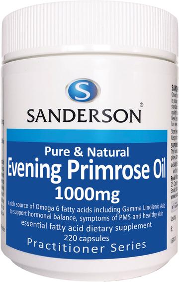 Sanderson Evening Primrose Oil 1000mg 220 Capsules
