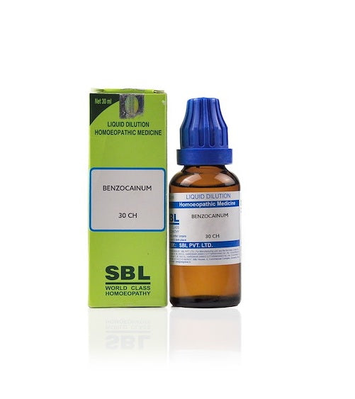 Benzocainum Dilution 6C, 30C, 200C, 1M, 10M.