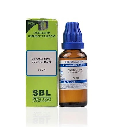 Cinchoninum Sulfuricum Dilution 6C, 30C, 200C, 1M, 10M.