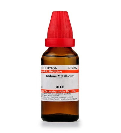 Indium Metallicum Dilution 6C, 30C, 200C, 1M, 10M.