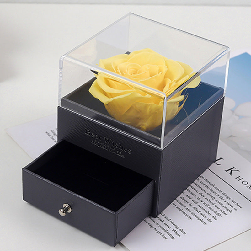 Real Rose Jewelry Gift Box Preserved Flower Forever Gift for Her