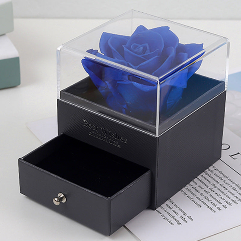 Real Rose Jewelry Gift Box Preserved Flower Forever Gift for Her