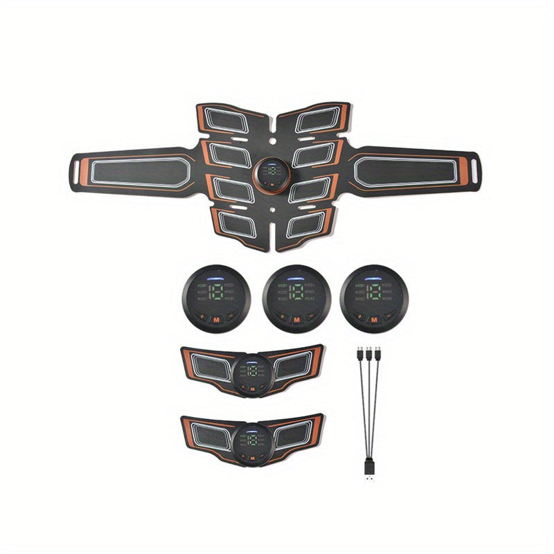 Rechargeable Abdominal Muscle Toning Trainer Practice Eight-pack ABS Strengthen EMS Simulates Biological Micro-current Stimulation
