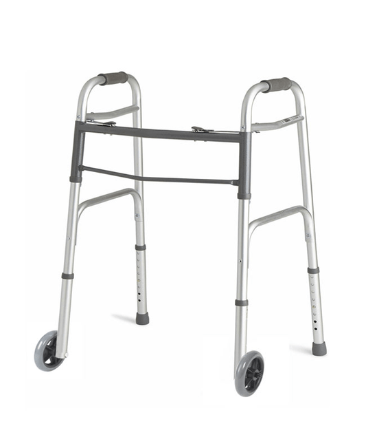 MOBB Regular Aluminum Folding Walker with Wheels