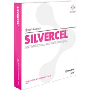 Silvercel Antimicrobial Alginate Dressing: 5 Count, 4" x 8"